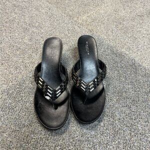 Reaction Black Beaded Women's Sandals